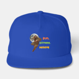 Running Sasquatch Adventure Believe Design Snap Back Hat