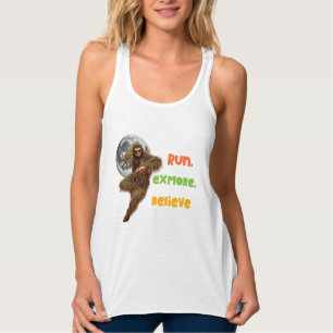 Running Sasquatch Adventure Believe Design Tank Top