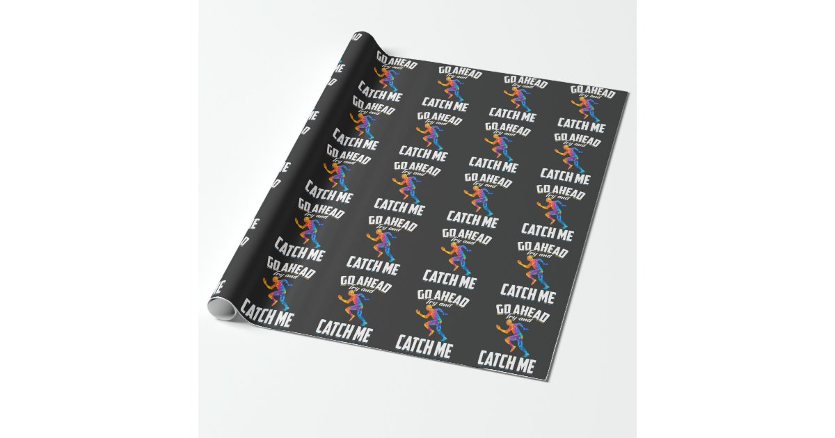 Running Saying Marathon Athlete Wrapping Paper