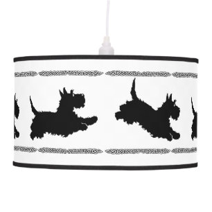 Running Scottish Terriers Pendant Lamp