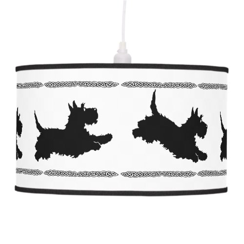 Running Scottish Terriers Pendant Lamp