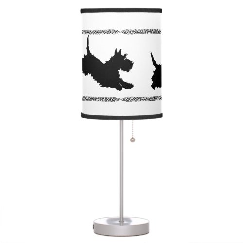 Running Scottish Terriers Table Lamp