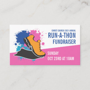 Running Shoe, Charity Run-Walk-a-Thon Event Business Card