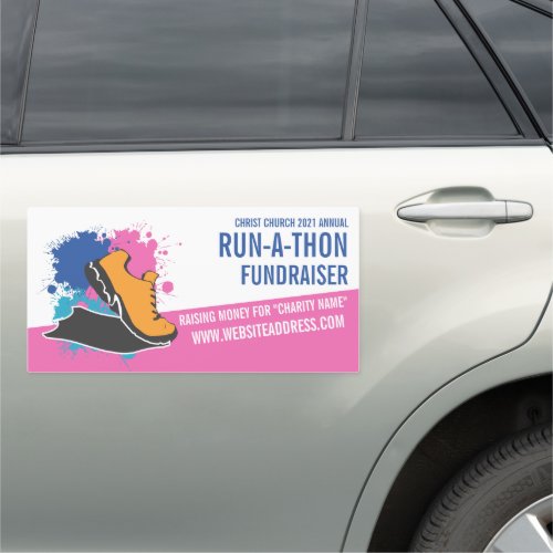 Running Shoe Charity Run_Walk_a_Thon Event Car Magnet