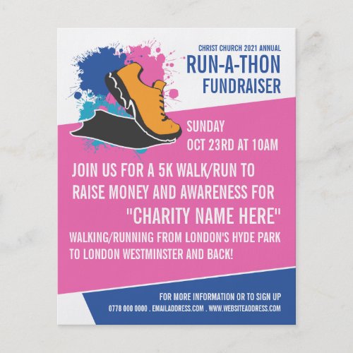 Running Shoe Charity Run_Walk_a_Thon Event Flyer