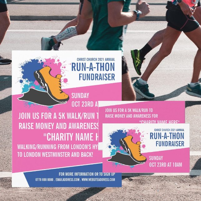 Running Shoe, Charity Run-Walk-a-Thon Event Flyer (Creator Uploaded)