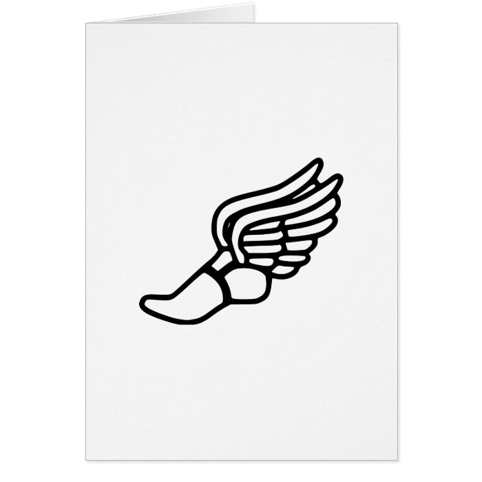 Running Shoe With Wings Greeting Card