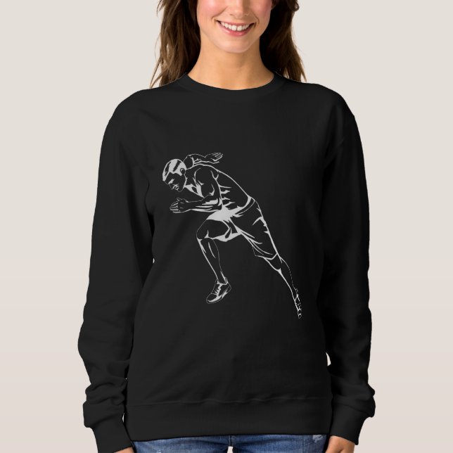 Running Silhoutte Sunset  Women Athelete Sports Lo Sweatshirt (Front)