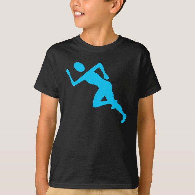 Running - Sky Blue T-Shirt (Front)