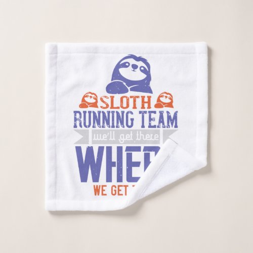 Running _ Sloth Running Team Wash Cloth