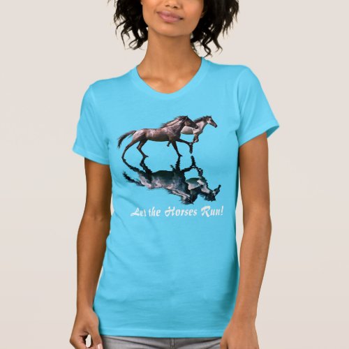 Running Spanish Mustangs Horse_Lover Apparel T_Shirt