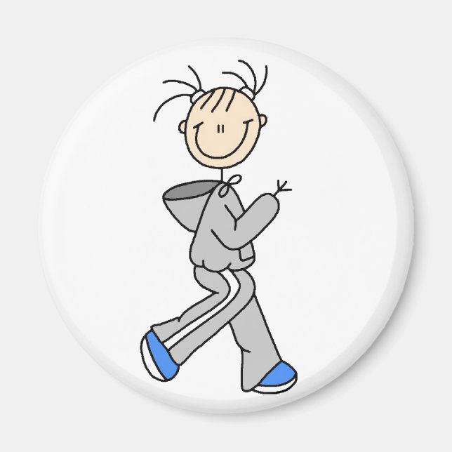 Running Stick Figure Magnet (Front)