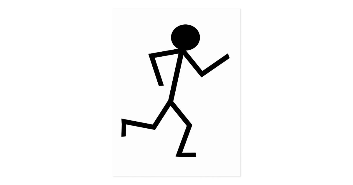 running stick figure drawing