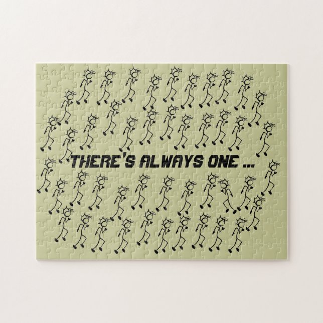 Running Stickman Track and Field Jigsaw Puzzle (Horizontal)