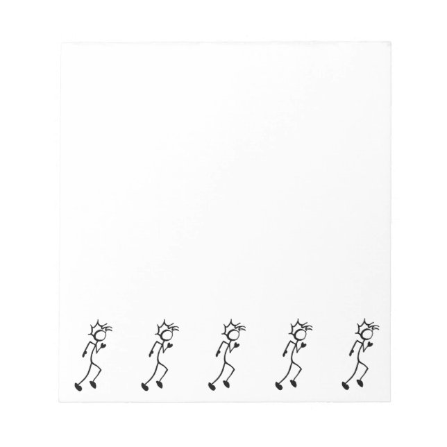 Running Stickman Track and Field Notepad (Front)