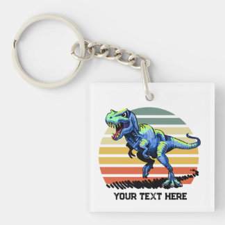 Running T-Rex Keychain