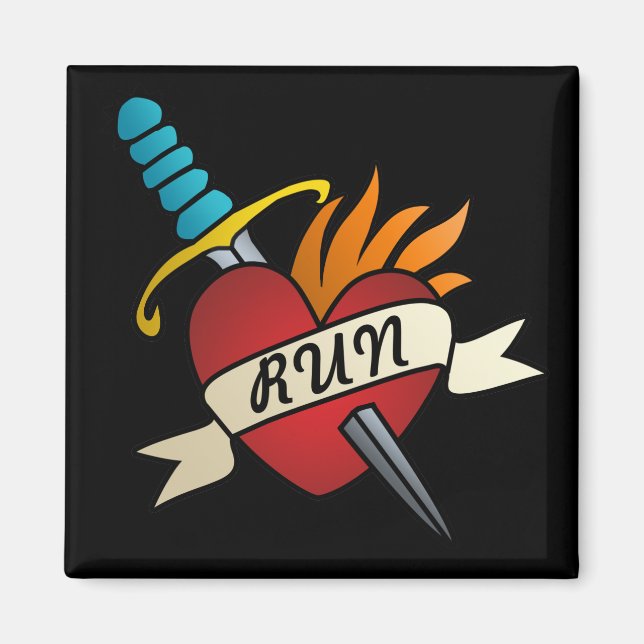 Running Tattoo Magnet (Front)