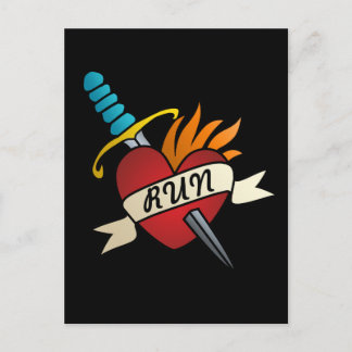 Running Tattoo Postcard
