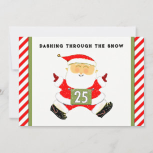 Running Themed Christmas Holiday Card