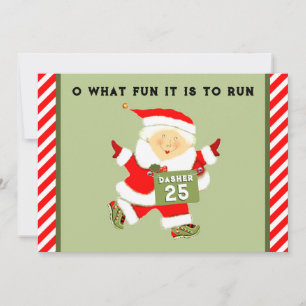 Running Themed Christmas Holiday Card