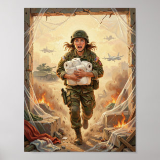 Running Toward Hope Through Ruins Poster