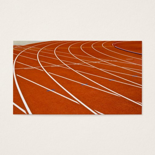 Customizable running track business card templates