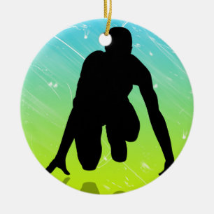 Running - Track And Field Ceramic Ornament