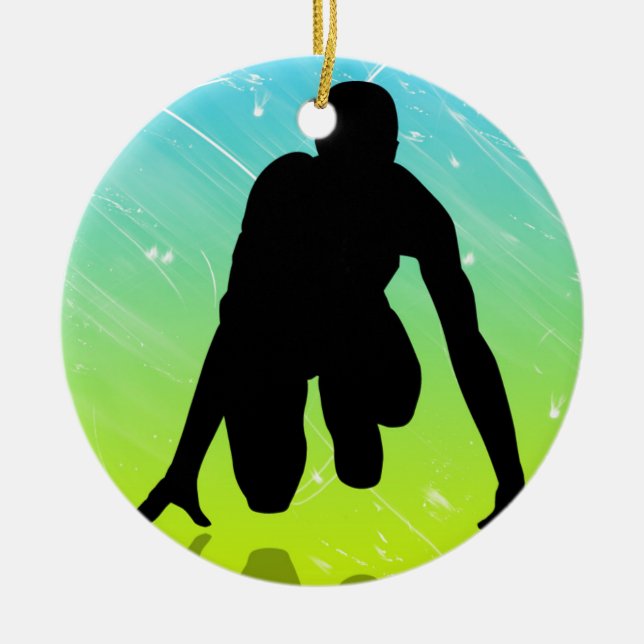 Running - Track And Field Ceramic Ornament (Front)