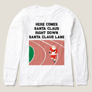 Running Track and Field Christmas T-Shirt Tri-Blend Shirt