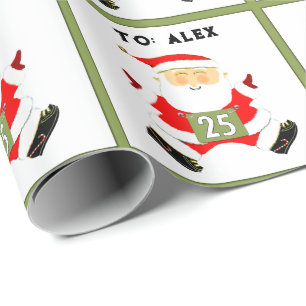 Running Track and Field Christmas Wrapping Paper