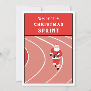 Running Track and Field Holiday Card