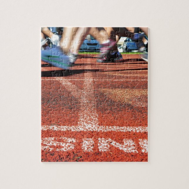 Running Track And Field Jigsaw Puzzle (Vertical)