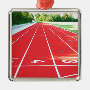 Running Track And Field Metal Ornament