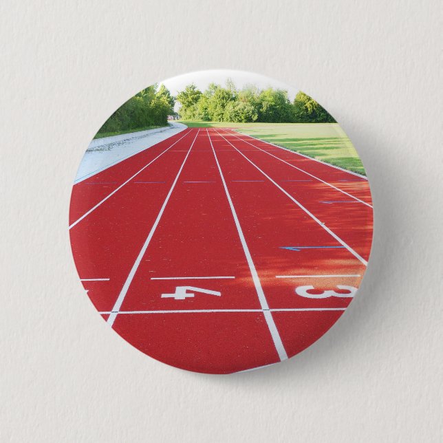 Running Track And Field Pinback Button (Front)