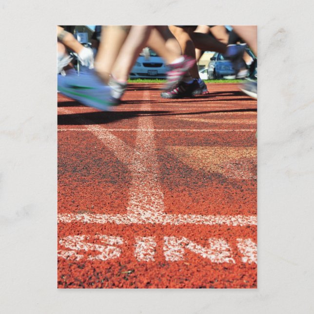 Running Track And Field Postcard (Front)