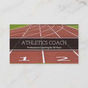 Running Track - Athletics Coach Business Card