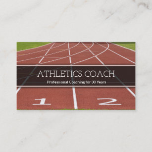 Running Track -  Athletics Coach Business Card
