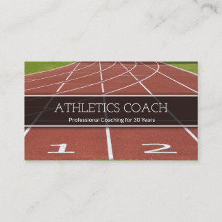 Running Track - Athletics Coach Business Card