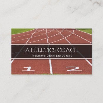 Running Track -  Athletics Coach Business Card by ImageAustralia at Zazzle