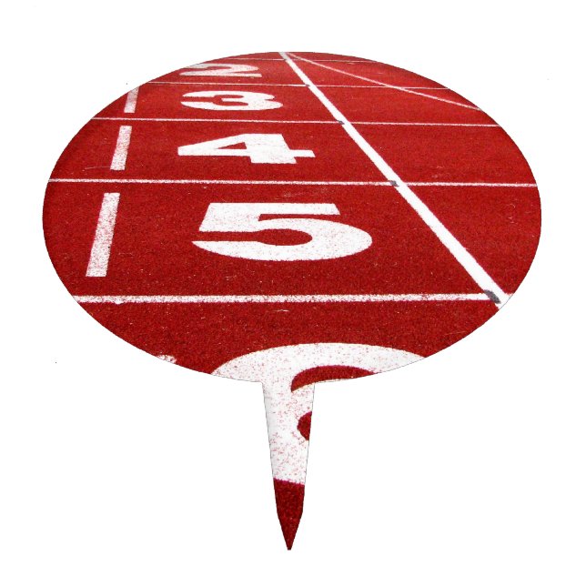 Running Track Cake Topper (Front)