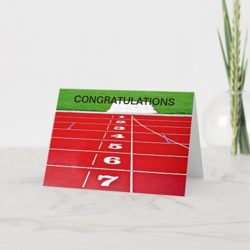 Running Track Congratulations Card