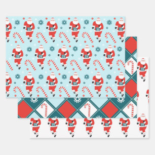 Running Track Holiday Gift Wrapping Paper Sheets
