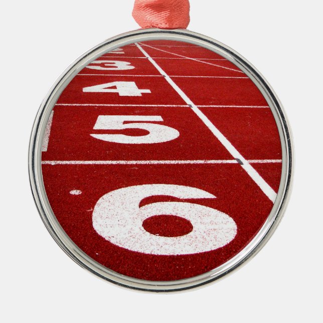 Running Track Metal Ornament (Front)
