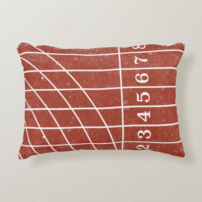 Running Track Sports Themed Throw Pillow (Front)