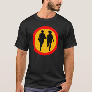 RUNNING TRAFFIC ROAD SIGN T-Shirt