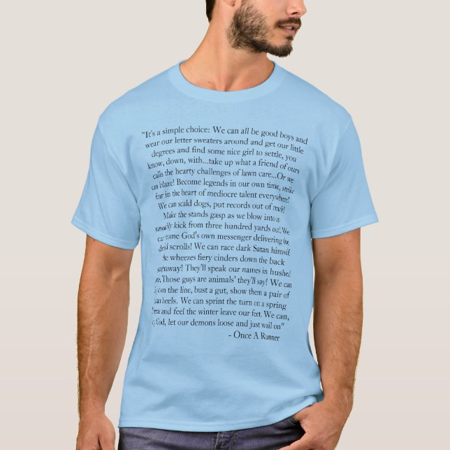 Running TShirt with Quotes (Front)