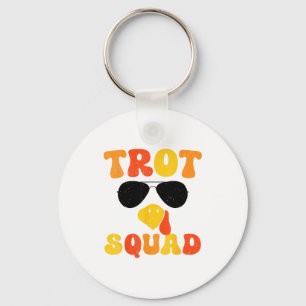 Running Turkey Sungles Trot Squad Thanksgiving Keychain