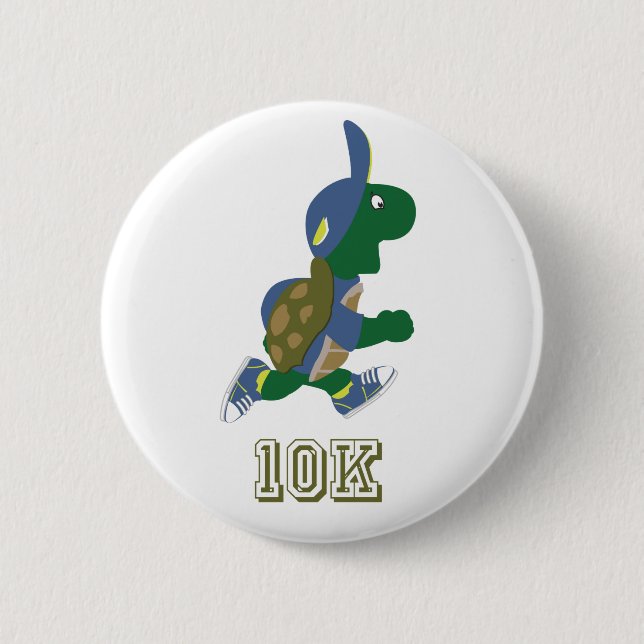 Running Turtle 10K - Blue Button (Front)