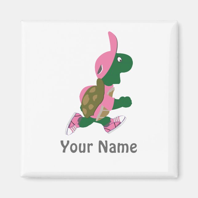 Running Turtle Personalize Magnet (Front)