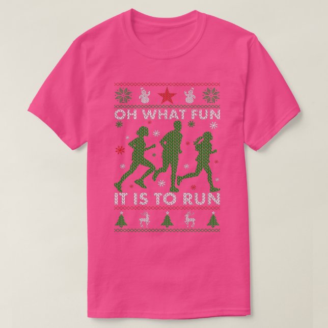 Running Ugly Christmas T-Shirt (Design Front)